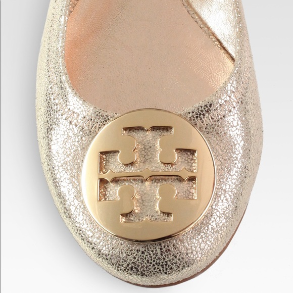 Tory Burch Shoes - 🌸SOLD🌸Tory Burch Reva Metallic Gold Ballet Flats